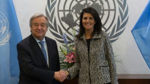 سفيرة واشنطن بمجلس الأمن: أمريكا عادت لتقود الأمم المتحدة وزمن مهاجمة إسرائيل ولّى