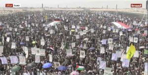 أحرار صعدة يحتشدون في أكثر من 40 ساحة للتنديد بتواطؤ الأنظمة العربية مع العدو الصهيوني