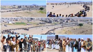 وقفة مسلحة لأبناء قبيلة سنحان بصنعاء وفاءً لدماء الشهداء