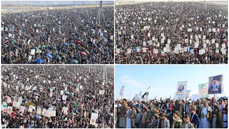 أبناء صعدة يحتشدون في مسيرات كبرى تضامناً مع الشعب الإيراني