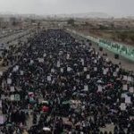 مسيرة حاشدة لحرائر أمانة العاصمة بيوم القدس العالمي