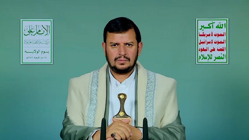 السيد القائد: الالتزام بالبلاغ التاريخي يوم الغدير كان سيقي الأمة الانقسام والتراجع والصراع مع أعدائها